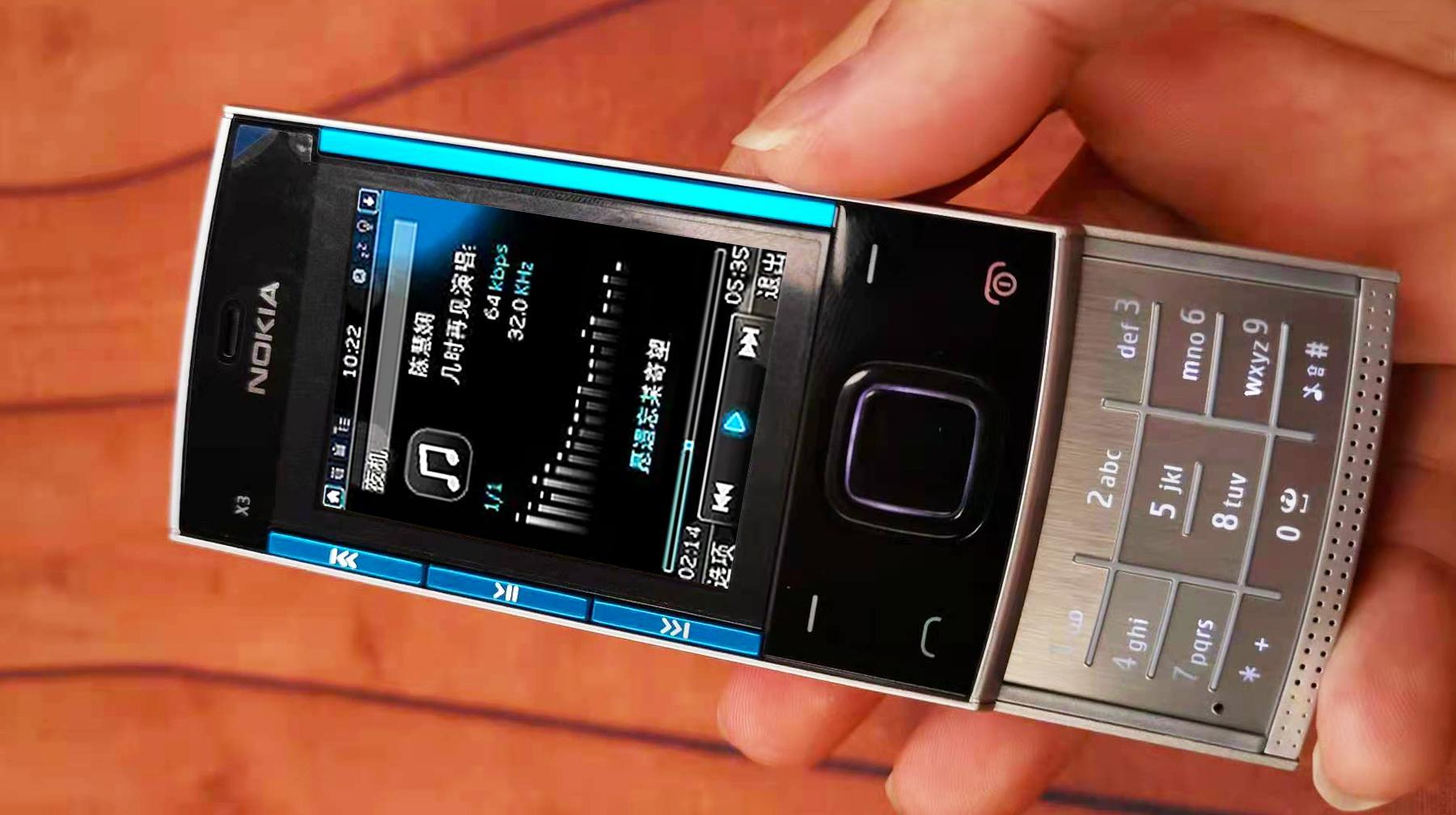 安装完软件变智能机？经典的滑盖音乐手机二手诺基亚x3-00-奇点