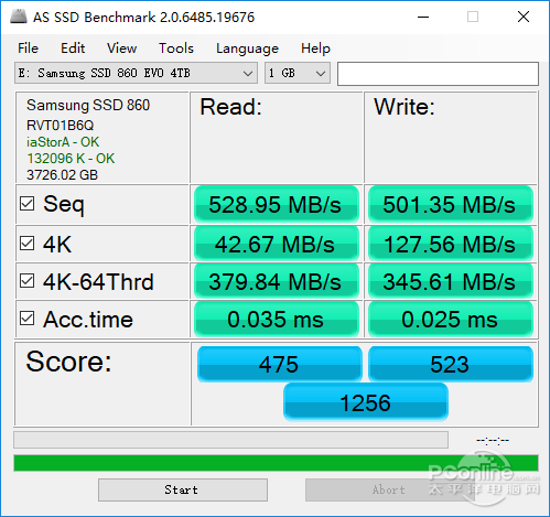 三星860 evo 4tb硬盘性能测试